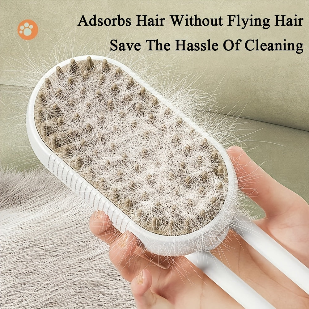 Steamy Cat Brush, 3 In 1 Cat Steamy Brush Steamy Dog Brush Massaging Comb, Pet Grooming Comb Hair Removal Combs Pet Supplies