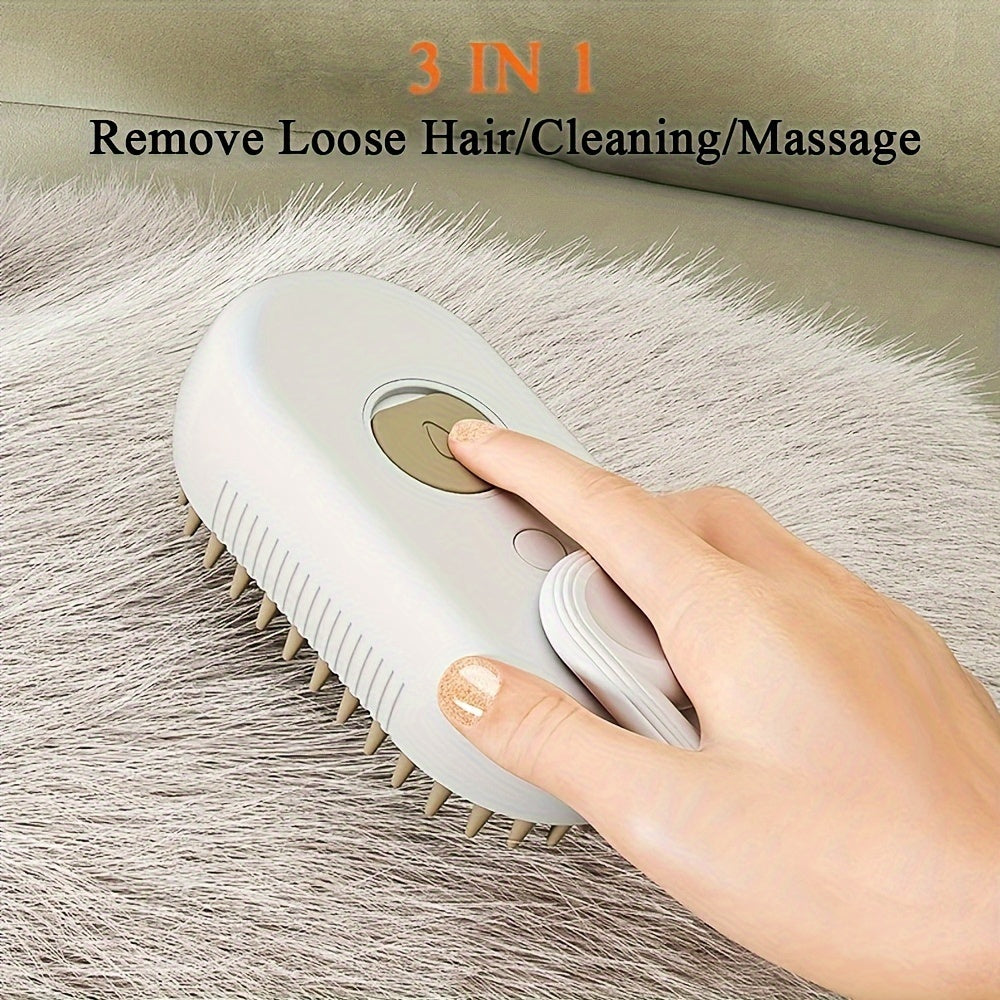 Steamy Cat Brush, 3 In 1 Cat Steamy Brush Steamy Dog Brush Massaging Comb, Pet Grooming Comb Hair Removal Combs Pet Supplies