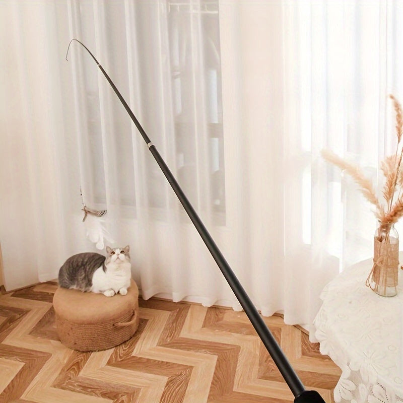 Four-section Telescopic Cat Rod, Extended Cat Toy, Pet Supplies
