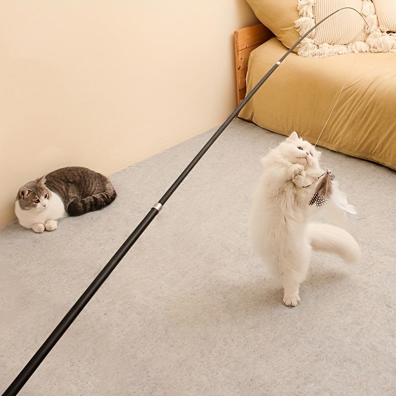 Four-section Telescopic Cat Rod, Extended Cat Toy, Pet Supplies