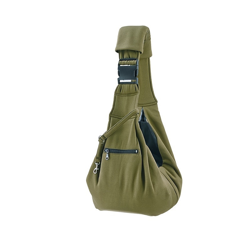 Comfortable Pet Pal Sling Carrier - Backpacks for Hands-Free Outdoor Adventures with Breathable Dog Shoulder Bag and Adjustable Straps for Small to Medium-Sized Pets