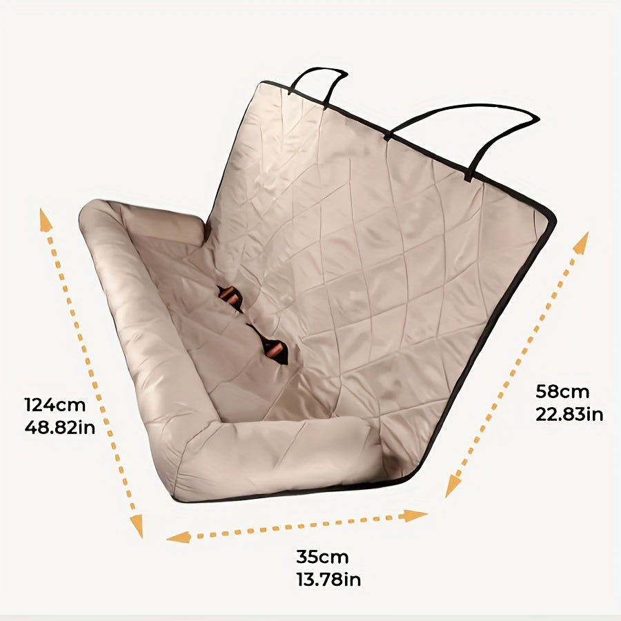 Premium Pet Warm Car Cushion - Soft Plush Dog and Cat Car Seat Cover, Waterproof Dog Car Mat, Non-Slip Backing, Easy to Clean, Universal Fit for Most Vehicles - Ideal Pet Supplies for Cozy Travel